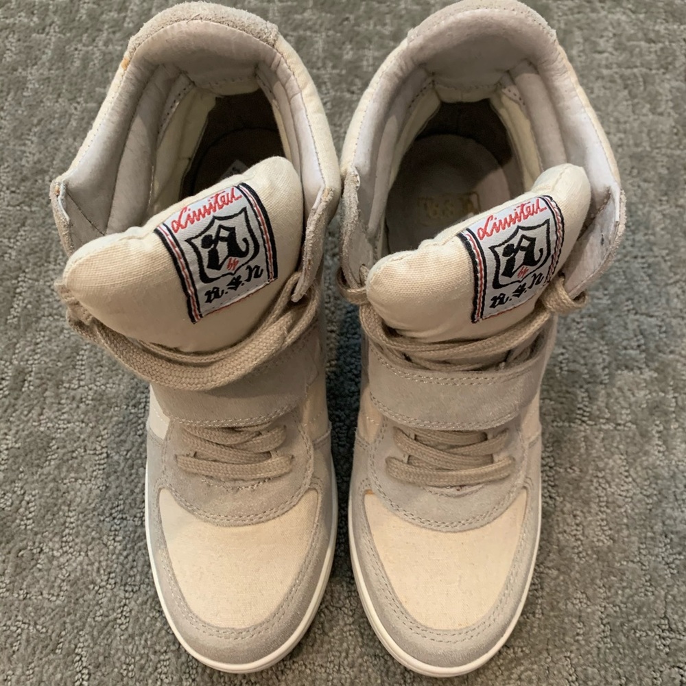 Cream Ash Wedge Sneakers 9
